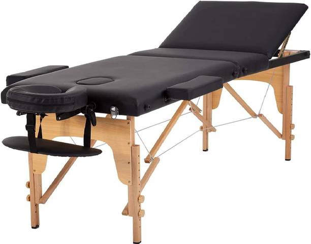 Tattoo gizmo 3 section Foldable & Portable Tattoo/Table with Carry Case for Beauty Salon, Spa (70cm, Wooden) Spa Massage Bed
