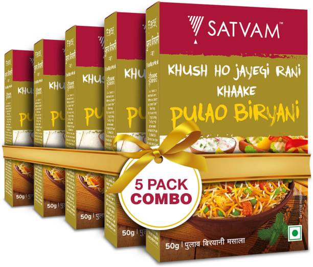 Satvam Pulao Biryani Masala (Pack of 5)|(5*50 Grams)