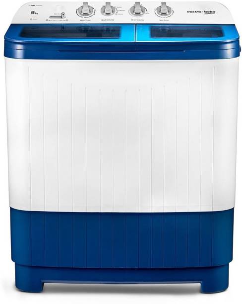 Voltas Beko by A Tata Product 8 kg Semi Automatic Top Load Washing Machine Blue
