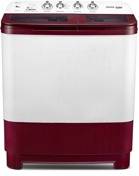 Voltas Beko by A Tata Product 8 kg Semi Automatic Top Load Washing Machine Red