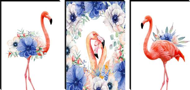 Flipkart Perfect Homes Digital Reprint 12 inch x 9 inch Painting (With Frame, Pack of 3) Paper Print