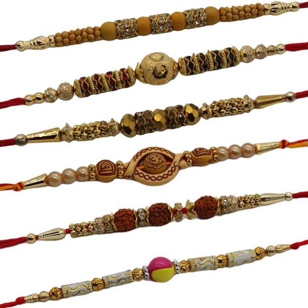 FABISHO Designer FAB-RAKHI-COMBO-245679 Assorted Rakhi  Set