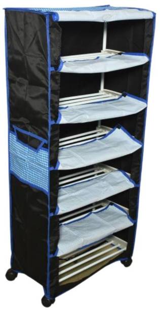 HOMACE Premium Shoe Rack/Multipurpose Storage Rack with Dustproof Cover Metal Shoe Stand