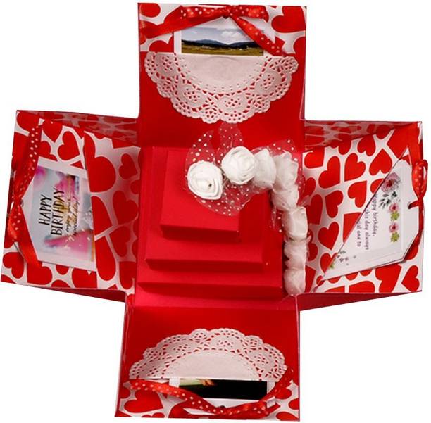 Crafted with passion Explosion box for valentine's day , birthday or anniversary , gift box for any occasion Greeting Card