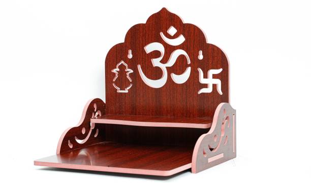 Rudrax Wooden Singhasan Temple for God Navratri, Ganesh Chaturthi Engineered Wood Home Temple Engineered Wood Home Temple