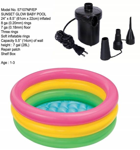 BKY BK 2FT INTEX WITH PUMP Portable Pool