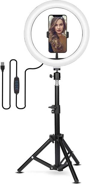 Setster 10 Inch Ring Light with 63" Extendable Tripod Stand Ring Flash