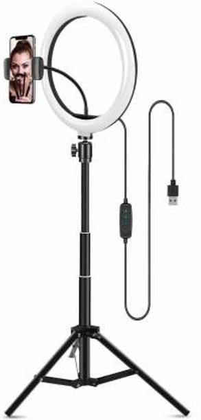 JAMMY ZONES Big Selfie Ring Light 10" with 7ft Tripod Stand for video,Reels Studio J40 Ring Flash