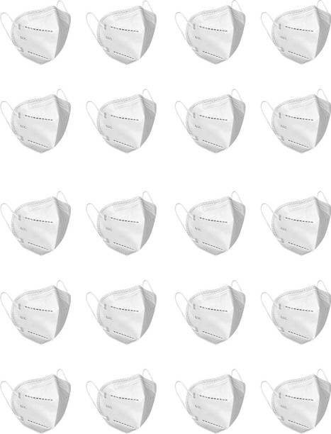 MASQ 100% Certified CE, FDA, GMP, ISO Approved Anti-Pollution, Anti-Bacterial, Anti-Viral 5 Layer Protection, N95/KN95 FFP2 Face Mask for Unisex, Men, Women, Boys & Girls (BFE>95%) N95Mask_20 Water Resistant, Reusable