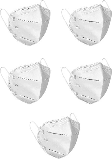 MASQ 100% Certified CE, FDA, GMP, ISO Approved Anti-Pollution, Anti-Bacterial, Anti-Viral 5 Layer Protection, N95/KN95 FFP2 Face Mask for Unisex, Men, Women, Boys & Girls (BFE>95%) N95Mask_05 Reusable, Water Resistant