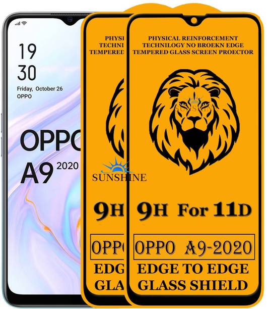 SUNSHINE Edge To Edge Tempered Glass for Realme Narzo 20, Realme Narzo 20A, Realme C11, Realme C12, Realme C15, Realme C3, Realme 5, Realme 5i, Realme 5s, Oppo A9 2020, Oppo A5 2020, Realme Narzo 10, Realme Narzo 10A, Oppo A31