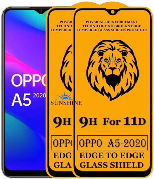 SUNSHINE Edge To Edge Tempered Glass for Oppo A5 2020, Oppo A9 2020, Realme Narzo 20, Realme Narzo 20A, Realme C11, Realme C12, Realme C15, Realme C3, Realme 5, Realme 5i, Realme 5s, Realme Narzo 10, Realme Narzo 10A, Oppo A31