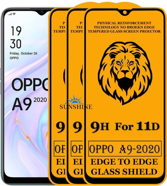 SUNSHINE Edge To Edge Tempered Glass for Realme Narzo 20, Realme Narzo 20A, Realme C11, Realme C12, Realme C15, Realme C3, Realme 5, Realme 5i, Realme 5s, Oppo A9 2020, Oppo A5 2020, Realme Narzo 10, Realme Narzo 10A, Oppo A31