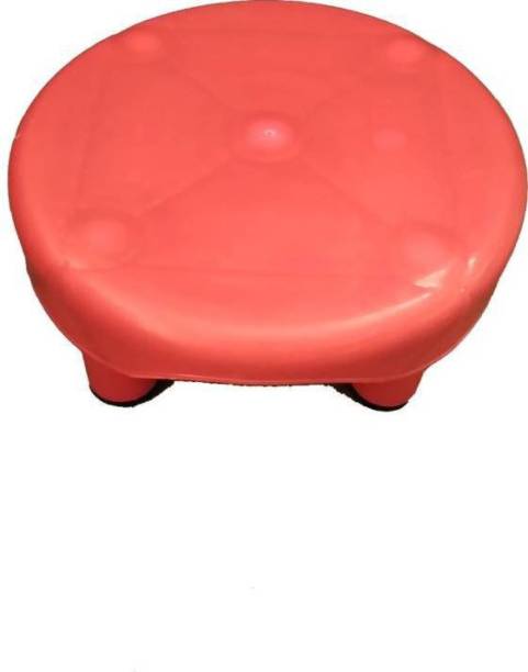 Plastico BATHROOM RED ROUND STOOL Pack of 1 Stool