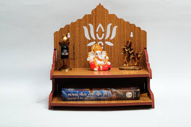 Rudrax Wooden Singhasan, Laddu Gopal Sinhasan for Pooja Mandir, Singhasan for Diwali, Durga Pooja, Navratri, Ganesh i Engineered Wood Engineered Wood Home Temple