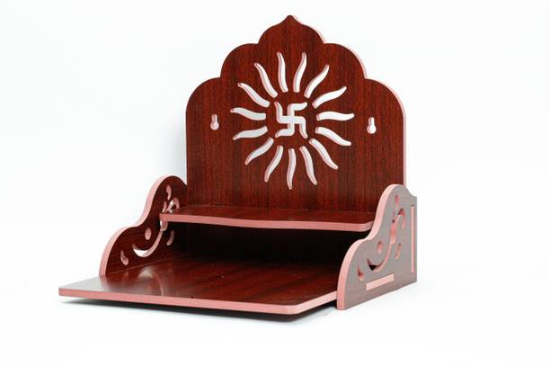 Rudrax Wall Hanging Product Singhasan Temple for God, Laddu Gopal Sinhasan for Pooja Mandir, Singhasan for Diwali, Durga Pooja, Navratri, Ganesh Chaturthi Engineered Wood Home Temple. Engineered Wood Home Temple