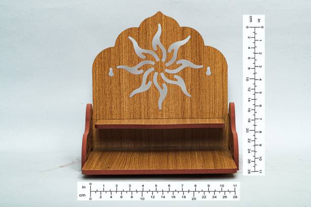 STASTORE Wooden Temple with Easy Hang Hook Hold Art and Craft Wooden Temple Wooden Wall Mount Temple for Home Shop Office | Art and Craft Wooden Temple | Home Temple | Puja Mandir Mandir / Pooja Ghar . Engineered Wood Home Temple