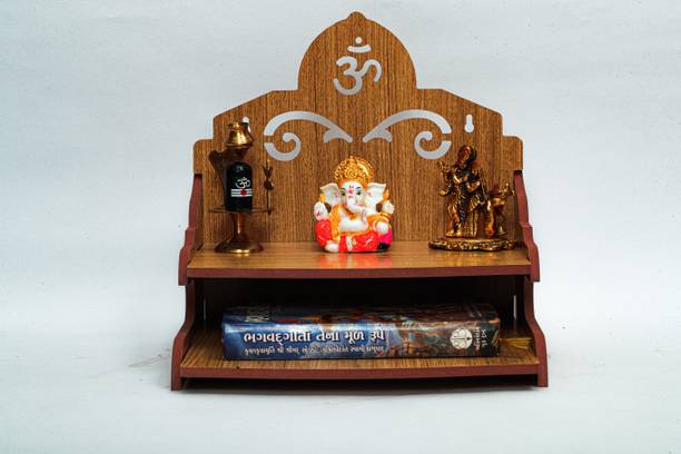 Rudrax Wooden Singhasan for laddu gopal Solid Wood Home Temple Engineered Wood Home Temple