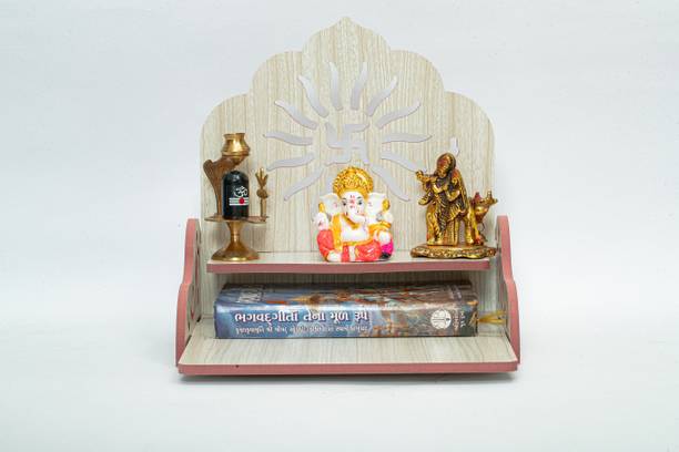 MISHRIMART Wooden Singhasan Temple for God Engineered Wood, Solid Wood Home Temple