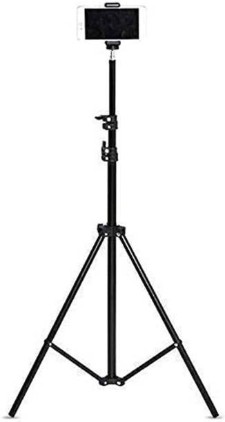 Meraki Wonder Lightweight & Portable Portable 7 Feet (84 Inch) Long Tripod Stand with Adjustable Mobile Clip Holder for All Mobiles & Cameras Tripod