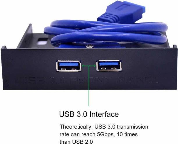VIBOTON TV-out Cable USB 3.0 Front Panel Hub 2 Port Ex...