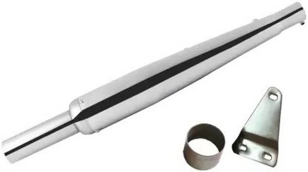 Bullkartzone Glasswool Chrome Exhaust silencer Royal Enfield Electra, Electra 350 Full Exhaust System
