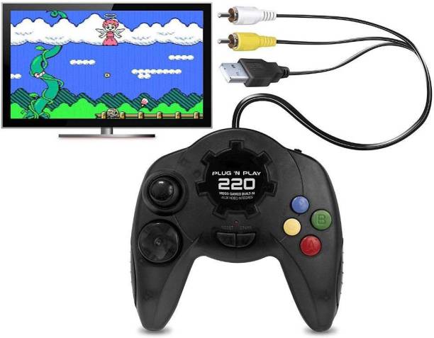 Plug N Play Video Game - Kids Video Game box with 220 Different Video Games (Black) Limited Edition