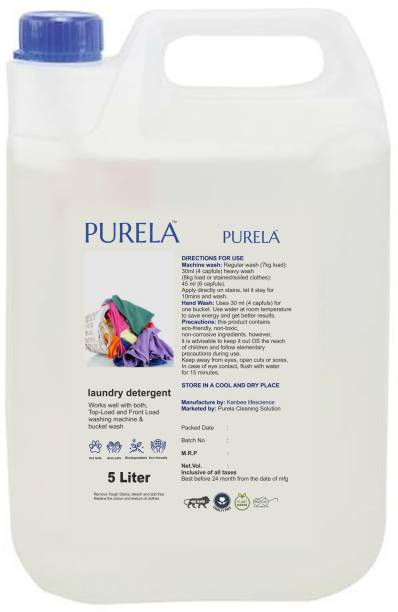 PURELA Laundry Liquid Detergent For All Types Of Machine And Hand Wash Fresh Liquid Detergent