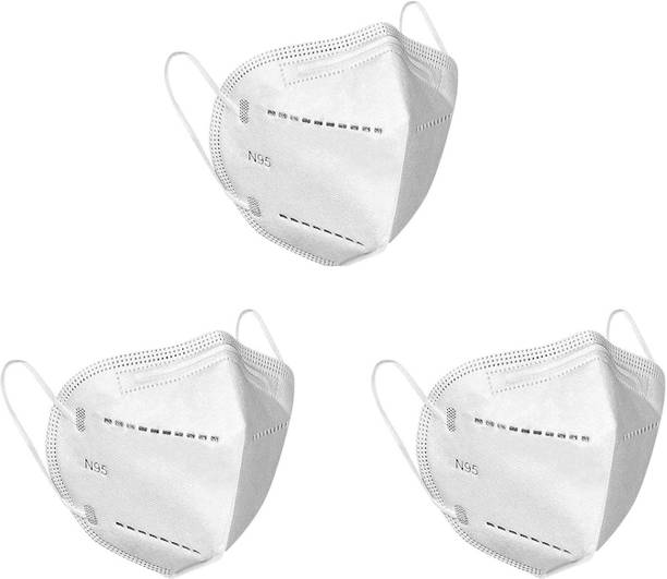 MASQ 100% Certified CE, FDA, GMP, ISO Approved Anti-Pollution, Anti-Bacterial, Anti-Viral 5 Layer Protection, N95/KN95 FFP2 Face Mask for Unisex, Men, Women, Boys & Girls (BFE>95%) N95Mask_03 Reusable, Water Resistant