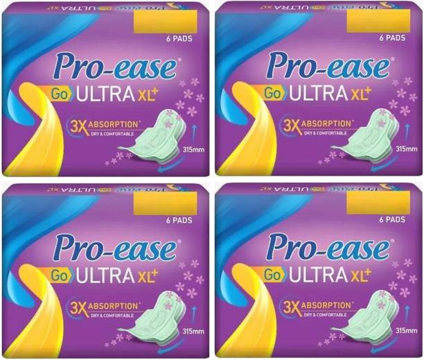 Pro-ease Go Ultra XL+ ( 6+6+6+6 Sanitary Pad ) Sanitary Pad