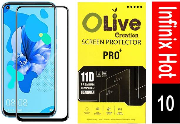 Olive Edge To Edge Tempered Glass for Infinix Hot 10