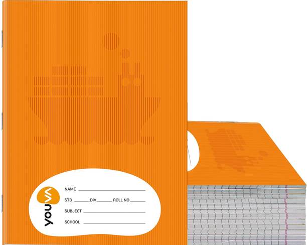 NAVNEET Youva Soft Bound 18x24 cm Unruled Brown Regular Notebook Unruled 172 Pages
