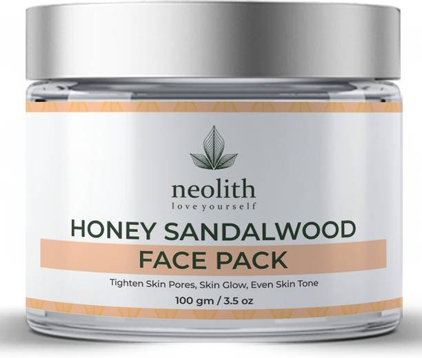 NEOLITH Honey Sandalwood Face Pack || Clay Mask For Healthy , brightening, Whitening, Glowing , Tan Removal, Oil Control, Black head removal, Acne & Fairness Skin || 100% Organic ||For Women & Men
