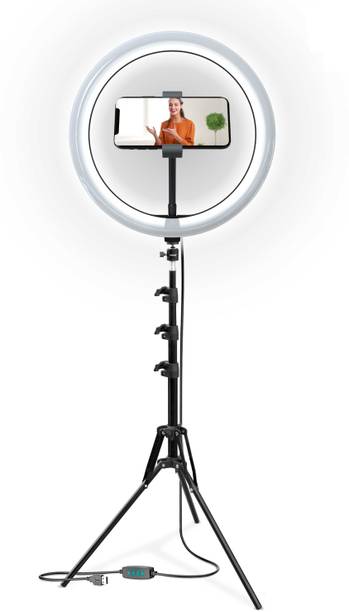 Webilla 26" 10 Inch Selfie LED Ring Light with Tripod Stand 7 Feet Phone Holder Stand, Ring Light MX Taka tak YouTube Video Shooting and Recording Ring Flash