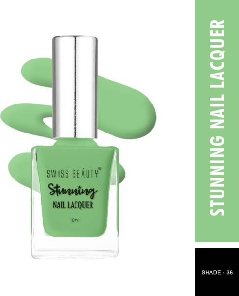 SWISS BEAUTY Stunning Nail Polish (SB-105-36) | Long Lasting | Fashion Green
