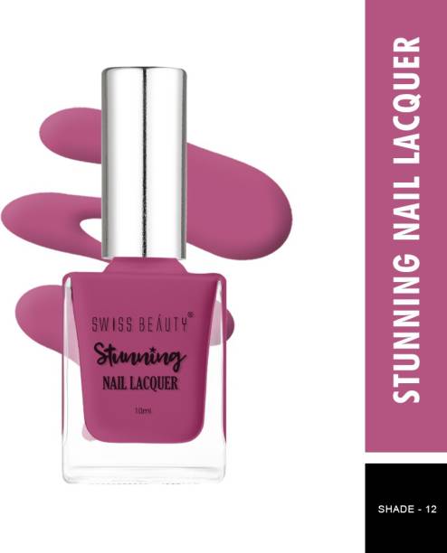 SWISS BEAUTY Stunning Nail Polish (SB-105-12) | Long Lasting | Great Pink