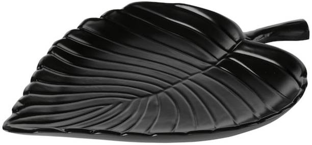 IKEA Decoration, Leaf, Black, 22x16 cm (9x6) Quarter Plate