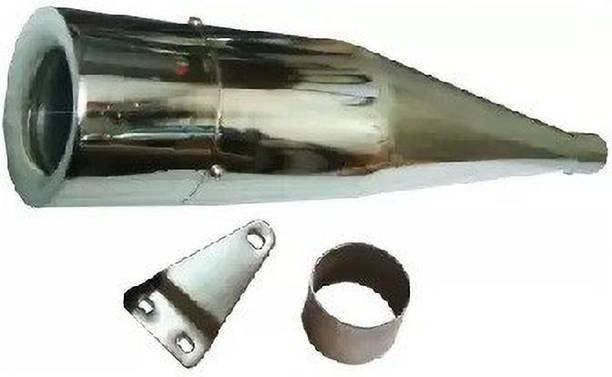 Bullkartzone Cobra silencer Glasswool Chrome Exhaust Royal Enfield Electra 350, Classic 350 Full Exhaust System