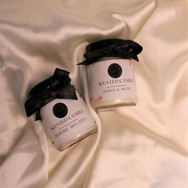 wrapped up love Marine melody and Vanilla Musk mini scented candles Candle