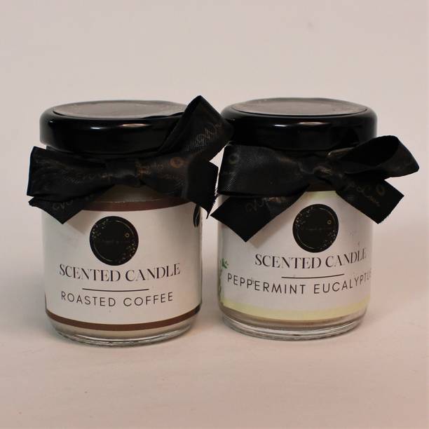 wrapped up love Scented Candles Roasted coffee & Peppermint Eucalyptus mini Candle