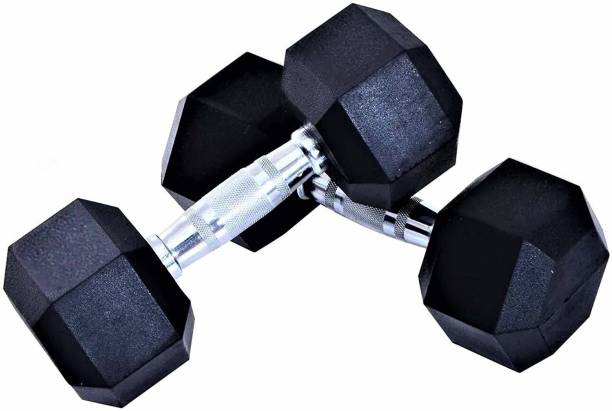 adib 2.5 Kg Hexagon Dumbbells (Set of 2) for Home, Gym Workout Fixed Weight Dumbbell