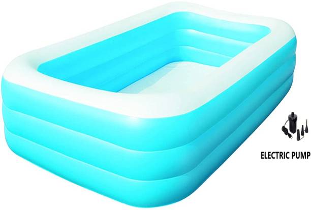 ECOM BHARAT VIREX USA *7 Inflatable Swimming Pool, Inflatable Toy Pump