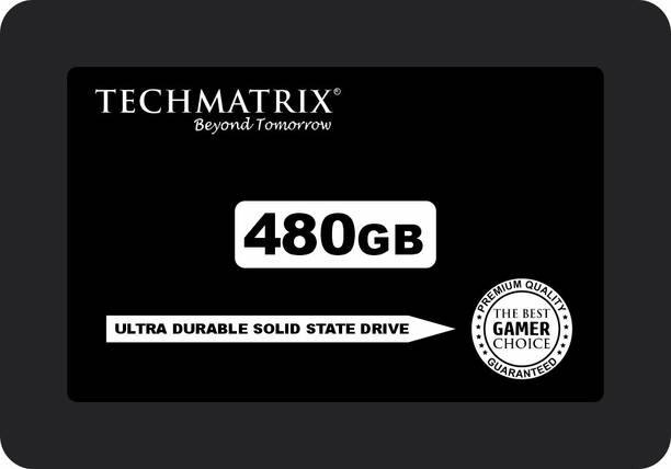 Techmatrix Ultra Durable 480 GB Laptop, All in One PC's, Desktop Internal Solid State Drive (SSD) (SATA III 2.5/7mm SSD)