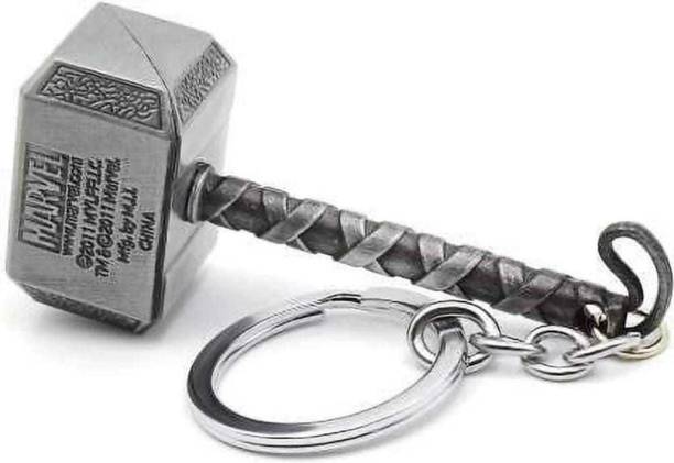 naksh collection Thor Hammer Marvel Avengers Superhero Silver Metal Key Chain