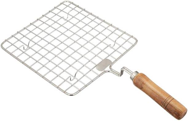 WINDBUZZ Square Stainless Steel Papad Jali, Paneer & Barbeque Roaster Chapati Toast Grill 1 kg Roaster