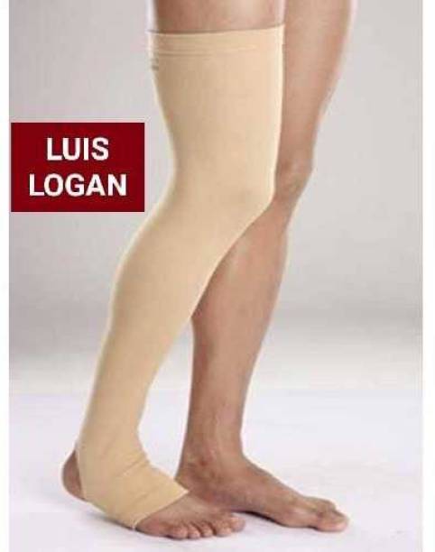 LUIS LOGAN Varicose Vein Stockings For Swollen, Tired, Aching Legs, Pain Relief (Beige,L) Knee Support