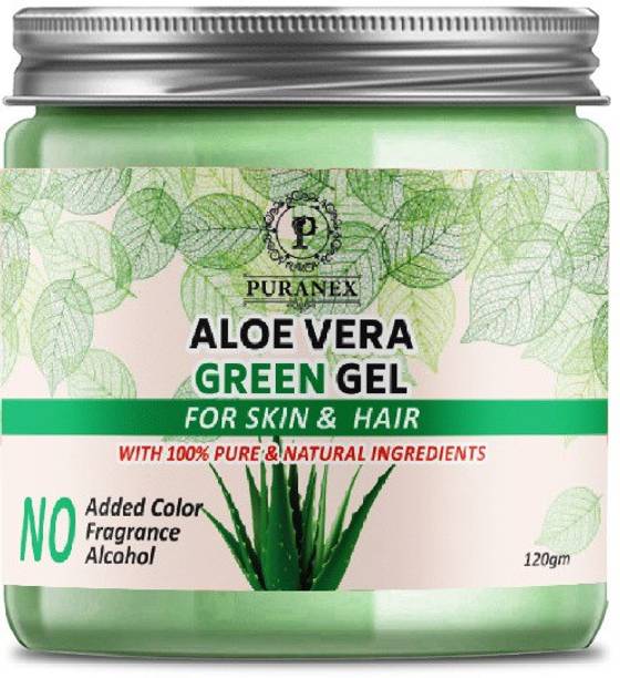 puranex 100% Pure & Natural Aloe Vera Gel (Green) For Deep Cleansing, Soft, Pimple free, Extra Glowing & Shiny Skin Face Pack 100 GM (Pack of 1) 100 GM Each