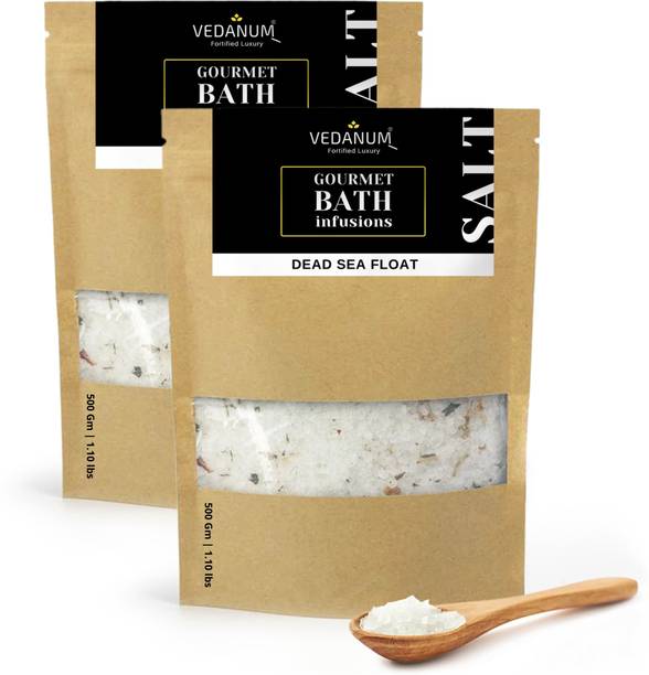 Vedanum Fortified Aromatic Epsom Bath Salt Infused with Dead Sea Minerals for Tan Removal, Muscle Relief, Skin Treatment, Body Massage, and Relaxing 1 KG Pack