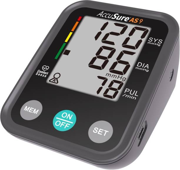 AccuSure AS9 Automatic + Advance Feature Blood Pressure Monitoring System for measuring BP AS9 Bp Monitor