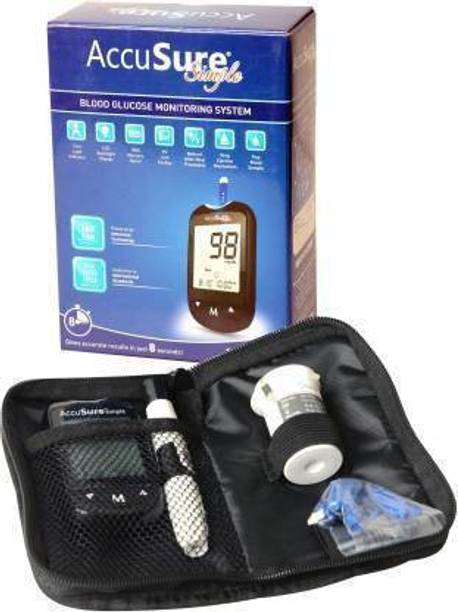 AccuSure Simple Blood sugar Glucose monitoring system machine including 50 Test Strips Glucometer